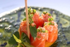 plato de sashimi de salmon